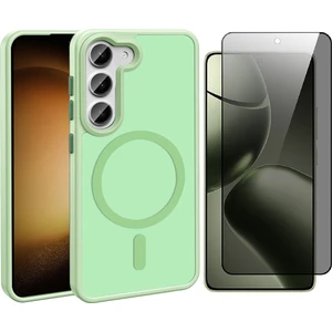 Galaxy S24 FE Kılıf M-safe Şarj Özellikli Mat Arka Yüzey Vendas Sio Kapak + Hayalet Cam Ekran Koruyucu