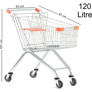 Atmaca Metal Market Alışveriş Arabası 120 Litre
