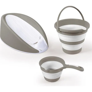 Dolu Nuve Üçlü Banyo Seti - Gri