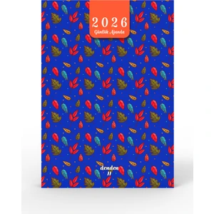 2026 Ajanda Yapraklar Mavi