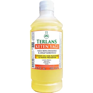 Terlans Ağartılmış Keten Yağı Resim Yağı 500 ml Linseed Oil Bleached