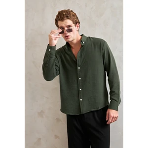 Erkek Oversize Kesim Aerobin Gömlek