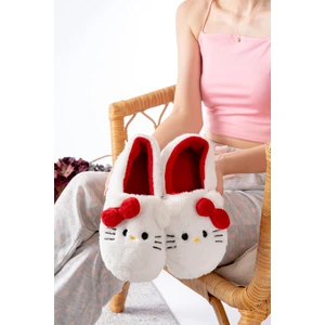 Yumuşak Tüylü Peluş Panduf Terlik Ev Kadın Panduf