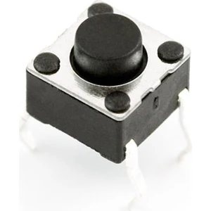 4 Pinli Push Buton Siyah (6X6X5MM) - 5 Adet