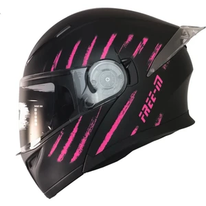 Motosiklet Çene Açılır Kadın Kask Ece 22.06 Güvenlik Sertifikalı Güneş Vizörlü Motor Kaskı Pink