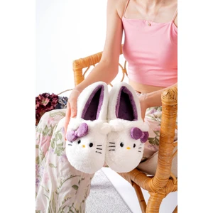 Yumuşak Tüylü Peluş Panduf Terlik Ev Kadın Panduf