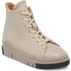 Gri Hakiki Deri Kadın Casual Bot - K24K1BT67533-B43