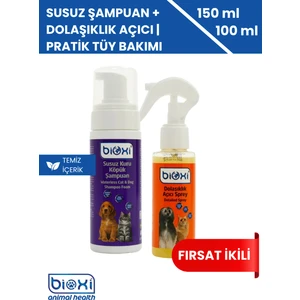 Bioxi® Susuz Kuru Köpük Şampuan 150 Ml + Bioxi® Dolklık Açıcı Sprey 100 Ml