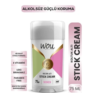World of Unique Stick Krem Koltuk Altı Terleme Önleyici 48 Saat Etkin Koruma Vegan Kadın Koltuk Altı Stick 75 ml