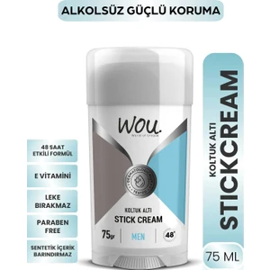 Stick Krem, Koltuk Altı Terleme Önleyici 48 Saat Etkin Koruma Vegan, Erkek Koltuk Altı Stick 75 ml