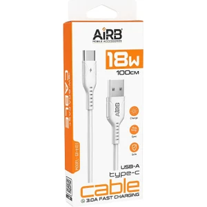 Airb 18W 3.0A Hızlı Şarj Usb-A To Typc Kablo Uyumlu 1 Metre – Dayanıklı ve Güvenli