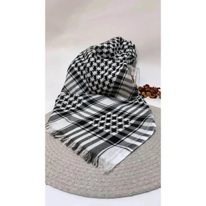 Filistin Kefiyesi 100 cm Kare Kefiye Filistin Puşisi, Unisex Puşi