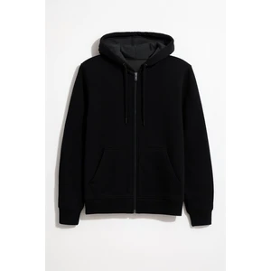 Markapia Home Erkek Fermuarlı Kapüşonlu Cepli Içi Polarlı Sweatshirt