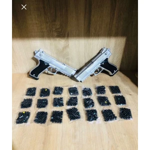 Trend AksesuaRs Oyuncak Silah Tabanca Boncuklu Tabanca 1 Adet 21 Paket Boncuk Hediye