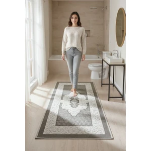 Nikar Home Pamuklu Kaymaz Taban Dikdörtgen Banyo Paspası – Yüksek Emici Pamuk Dokuma Banyo Halısı