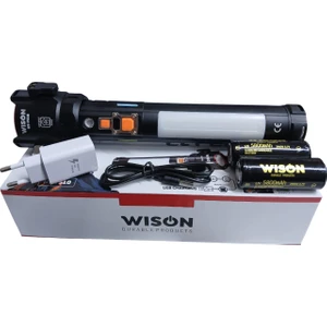 Wison WS-7510 Profesyonel Acil Durum El Feneri | 40W – 4000 Lümen – 10.000 Mah – Cam Kırıcılı, Kemer Kesmeli & Çakmak Özellikli