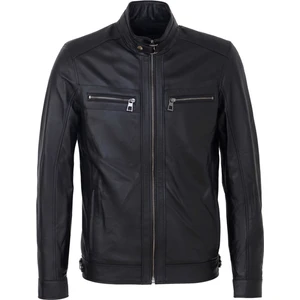 Siyah Hakiki Deri Erkek Hakiki Deri Mont - E25KDM310604-Q3H