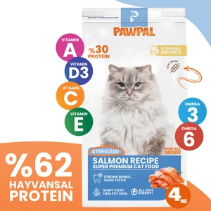Somonlu Süper Premium Kısır Kedi Maması 4kg | Hipoalerjenik – Düşük Tahıllı – Yüksek Proteinli