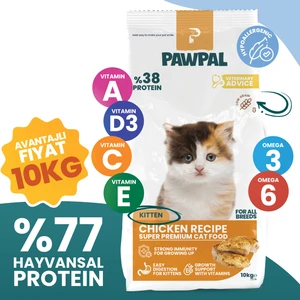 Tavuklu Süper Premium Yavru Kedi Maması 10 kg - Düşük Tahıllı