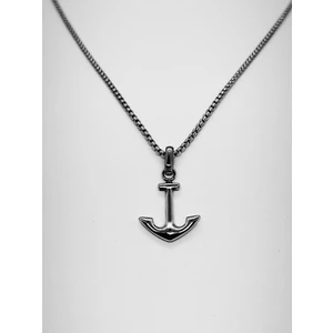 Erkek Klasik Çapa Motifli Çelik Kolye