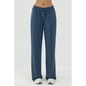 Kadın Modal Touch Geniş Paça Eşofman Altı Oxford Mavisi