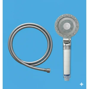 Rudis Armatür 150 cm Pvc Hortumlu  Beş Fonksiyonlu Duş Başlığı Seti