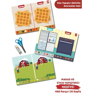 Kes-Yapıştır-Oyna Makaslı Eğitici Aktivite Seti-Kavramlar