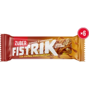Fıstrık Yer Fıstıklı Kuruyemiş Bar 30G x 6 Adet
