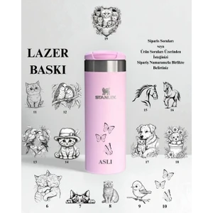 Özel İsimli The Aerolight Transit Mug .47L / 16OZ Pudra Pembe Özel İsimli