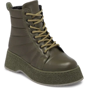 Haki Deri-Tekstil Kadın Casual Bot - K24K1BT67547-T1V