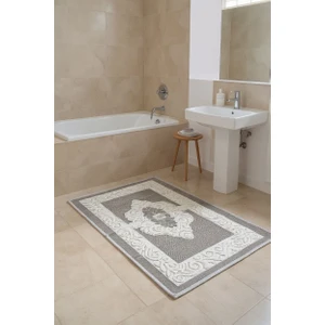 Nikar Home Pamuklu Kaymaz Taban Dikdörtgen Banyo Paspası – Yüksek Emici Pamuk Dokuma Banyo Halısı