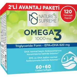 Nature's Supreme Omega 3 1000 Mg 2 x 60 Kapsül