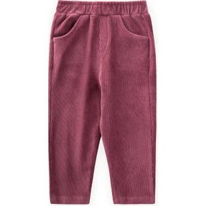 Fitilli Kadife Pantolon 1-8 Yaş Mürdüm