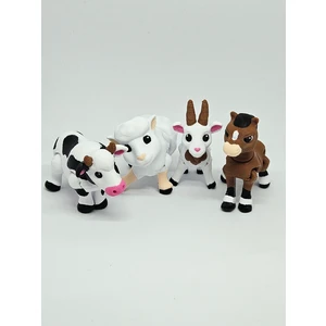 Aysbi Studio 4lü Minik Çiftlik Hayvanları Seti Figür Oyuncak At Keçi Inek Koyun Çocuk Gelişimine Uygun - Bpa Free - +4 Yaş - yaklaşık 4cm uzunluğunda minyatür
