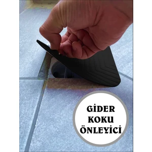 Siyah Renk Kötü Koku Önleyici Silikon Mat Banyo Mutfak Lavabo Balkon Gider Tıpası Kapağı Böcek Önleyici Kapak