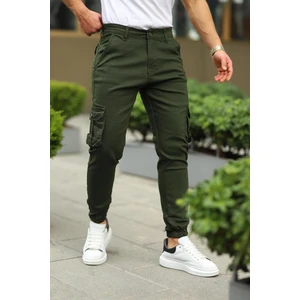 Erkek Basic Kargo Cepli Lastikli Paça Haki Pantolon