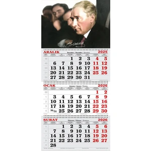 GENC DIJITAL BASKI 2026 Yılı Gemici Takvimi-Atatürk Jumbo Boy Takvim