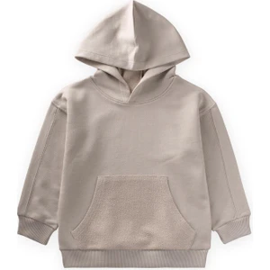 Kapşonlu Sweatshirt 2-10 Yaş Taş