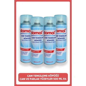 Cam Temizleme Köpüğü Cam ve Parlak Yüzeyler 500 ml X4 Adet
