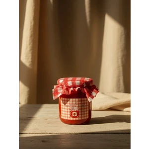 N-E Studio El Yapımı Çilek Reçeli Mum (Kavanozda) | Strawberry Jam Kokulu Mum