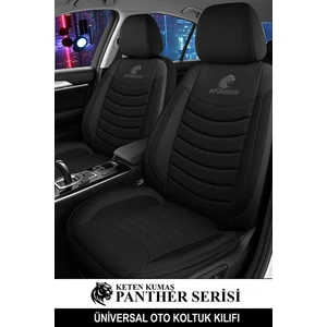 Kurra Store Mercedes-Benz 250 (W124) 250 D Turbo (126 Hp) 1993 Panther Serisi Uyumlu Keten Oto Kılıfı Siyah