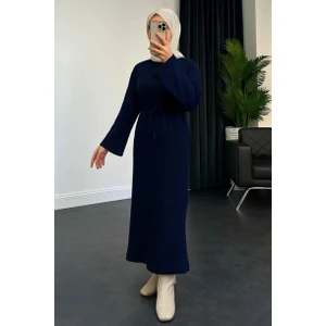 Kadın Volanlı Triko Tesettür Elbise