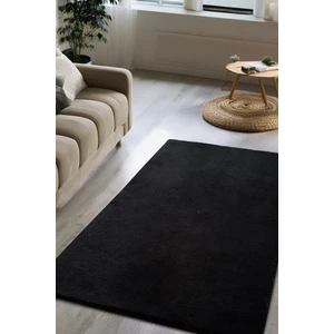 Sere Serpe Yumuşak Modern Peluş Kaymaz Salon Oturma Çocuk Yatak Odası Mutfak Antre Siyah