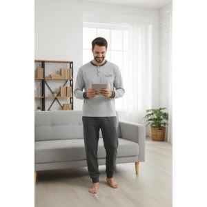 Konforlu Interlok Kışlık Yumuşak Erkek Ev Giyim | Erkek Pijama Takımı
