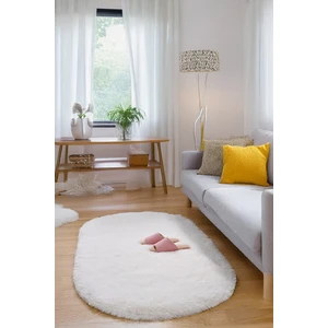 Sere Serpe Yumuşak Modern Peluş Kaymaz Salon Oturma Çocuk Yatak Odası Mutfak Antre Beyaz