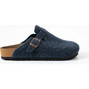 Friend & Trend Keçe Kışlık Önü Kapalı Anatomik Taban Tokalı Sabo Terlik