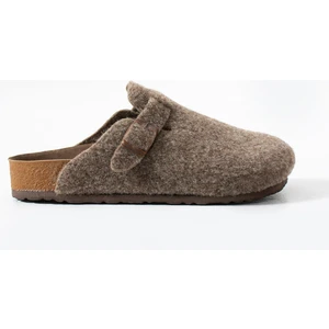 Friend & Trend Keçe Kışlık Önü Kapalı Anatomik Taban Tokalı Sabo Terlik