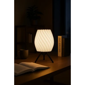 Voltrex Design Voltrex Desıgn Spiral Tasarımlı LED Masa Lambası – Modern Dekoratif Gece Lambası – Kablolu, Ampul Dahil, Loş Işık (Sarı / Kırmızı / Beyaz / Mor)