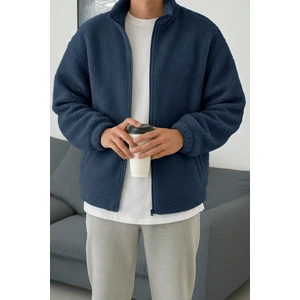 Ghassy Co. Erkek Isı Termal Iç Dış Sherpa Sonbahar Kış Tam Fermuarlı Peluş Polar Sweatshirt