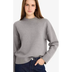 Oversize Geniş Kalıp Bisiklet Yaka Triko Kazak R6044AZ25WN